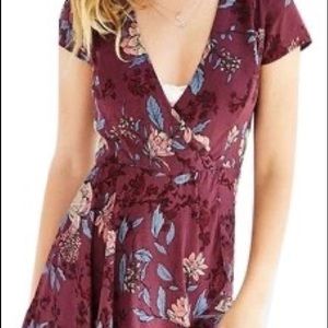 URBAN OUTFITTERS PURPLE FLORAL ROMPER